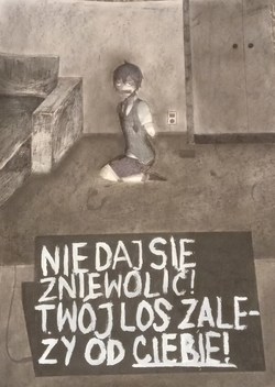 Plakat profilaktyczny powstał w ramach programu &quot;Sztuka Wyboru&quot;. Plakaty są dostępne na licencji Creative Commons - Uznanie autorstwa - Użycie niekomercyjne - Bez utworów zależnych 4.0 Międzynarodowe. W związku ilością grafik nadesłanych na konkurs i ich abstrakcyjną formą grafika nie posiada alternatywnego opisu, jednak serdecznie zachęcamy do kontaktu z administratorem strony, który z przyjemnością przybliży Państwu program i różnorodność zrealizowanych w jego ramach prac.