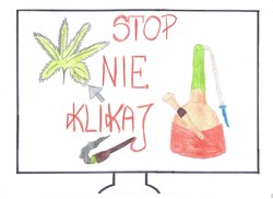 Plakat profilaktyczny powstał w ramach programu &amp;quot;Sztuka Wyboru&amp;quot;. Plakaty są dostępne na licencji Creative Commons - Uznanie autorstwa - Użycie niekomercyjne - Bez utworów zależnych 4.0 Międzynarodowe. W związku ilością grafik nadesłanych na konkurs i ich abstrakcyjną formą grafika nie posiada alternatywnego opisu, jednak serdecznie zachęcamy do kontaktu z administratorem strony, który z przyjemnością przybliży Państwu program i różnorodność zrealizowanych w jego ramach prac.